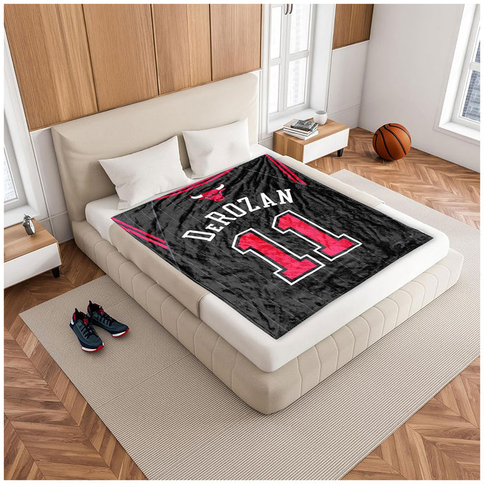 Chicago Bulls De Rozan Luxury Throw Blanket