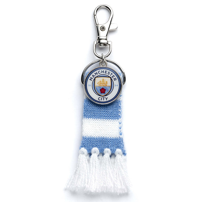 Manchester City FC Blue Bar Scarf Bag Charm