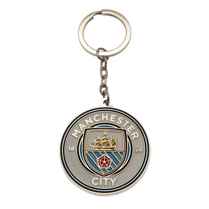 Manchester City FC Keyring & Badge Set