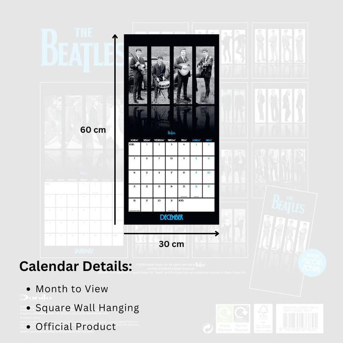 The Beatles Square Calendar 2026