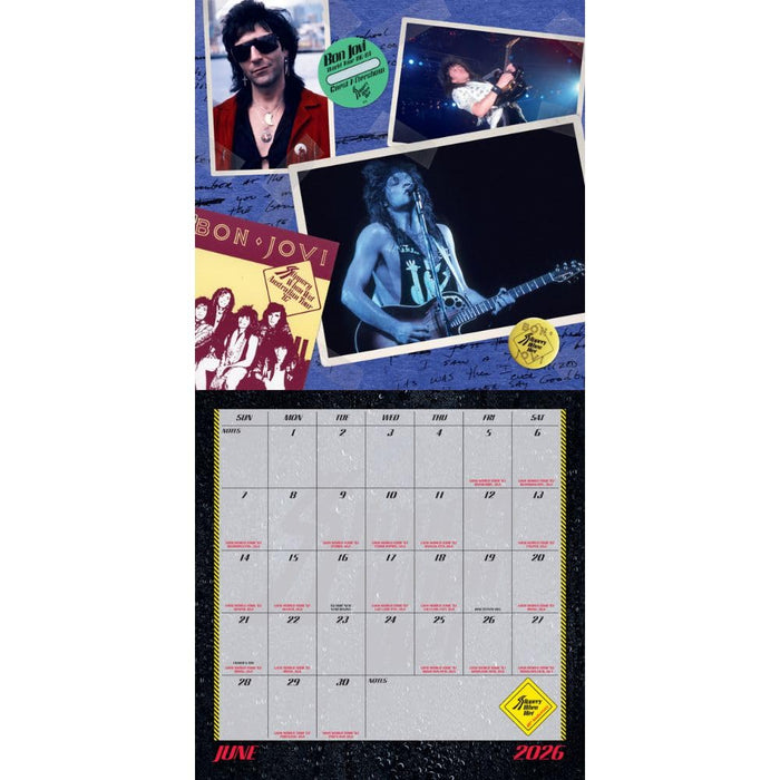 Bon Jovi Square Calendar 2026
