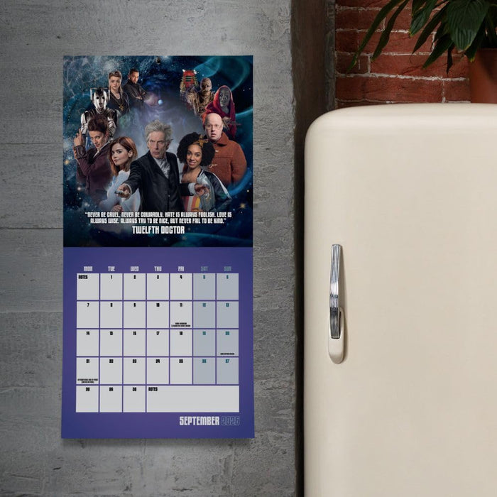 Doctor Who Classic Edition Square Calendar 2026