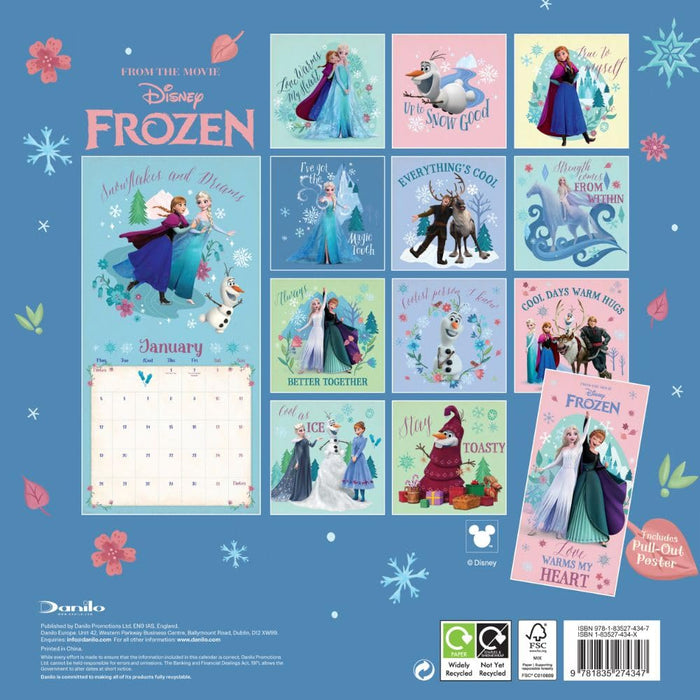 Frozen Square Calendar 2026