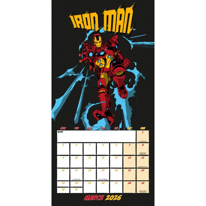 Marvel Comics Square Calendar 2026