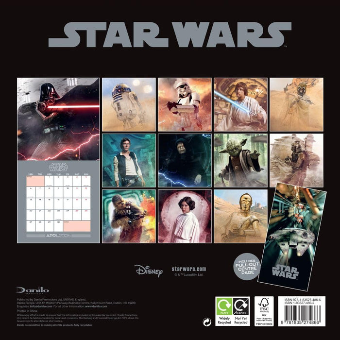 Star Wars Square Calendar 2026