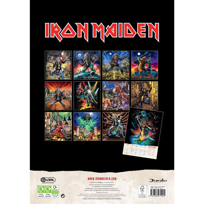 Iron Maiden A3 Calendar 2026