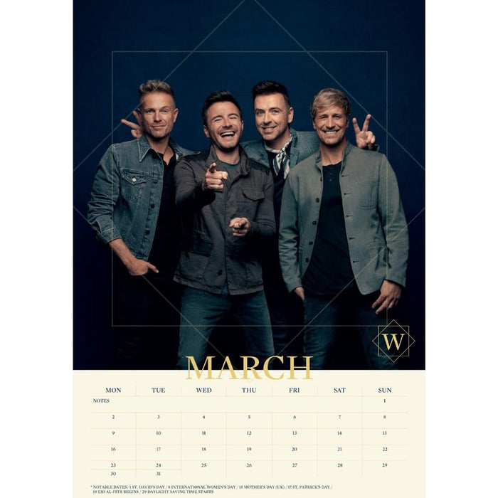 Westlife A3 Calendar 2026