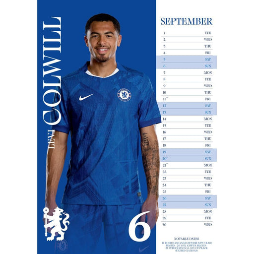 Chelsea FC A3 Calendar 2026