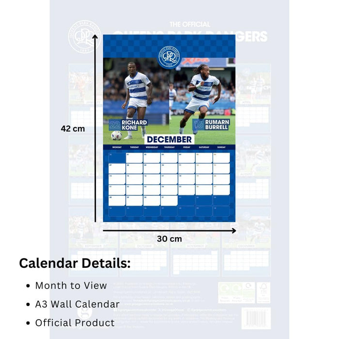 Queens Park Rangers FC A3 Calendar 2026