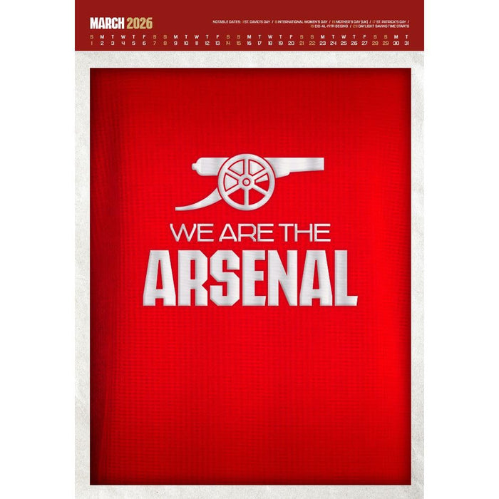 Arsenal FC Deluxe Calendar 2026