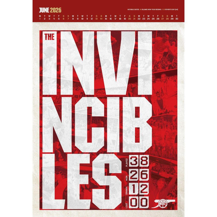 Arsenal FC Deluxe Calendar 2026