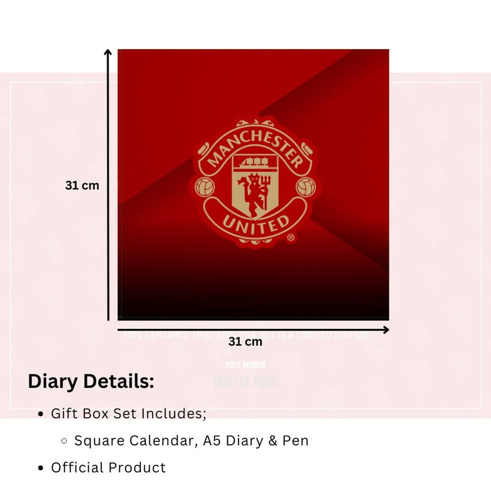 Manchester United FC Calendar & Diary Musical Gift Box 2026