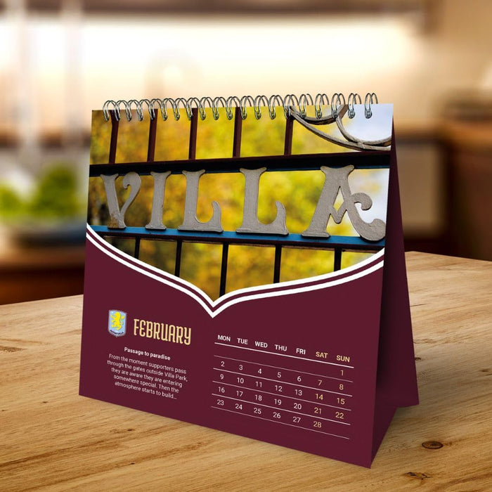 Aston Villa FC Desktop Calendar 2026