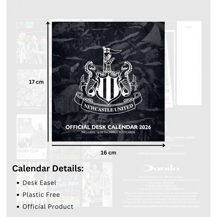 Newcastle United FC Desktop Calendar 2026