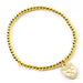 West Ham United FC Gold Finish Bead Bracelet