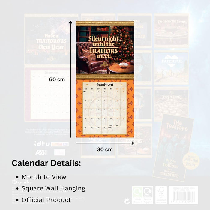 The Traitors Square Calendar 2026