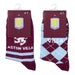 Aston Villa FC Twin Pack Dress Socks 7-11