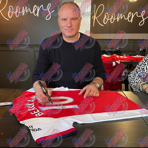 Arsenal FC Bergkamp & Henry Signed Shirts (Dual Framed) - Excellent Pick