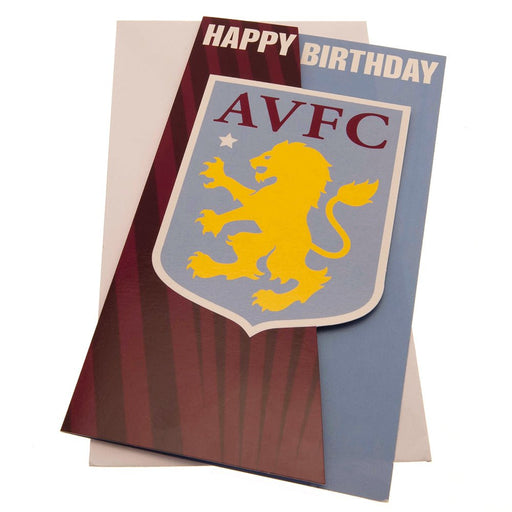 Aston Villa FC Crest Birthday Card - Excellent Pick