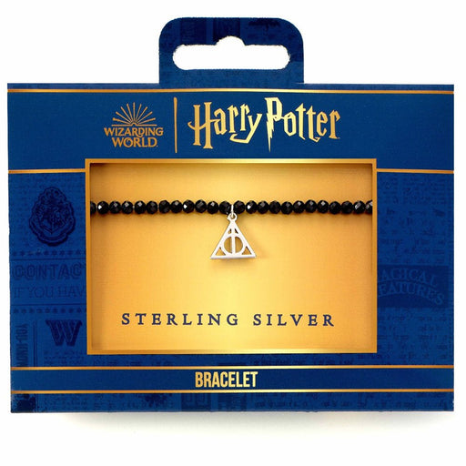 Harry Potter Stone Bracelet With Sterling Silver Charm Deathly Hallows - Excellent Pick