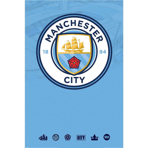 Manchester City FC Crest Poster 162 - Excellent Pick
