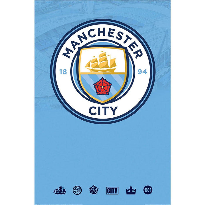Manchester City FC Crest Poster 162 - Excellent Pick
