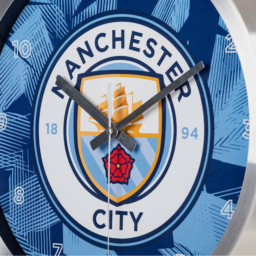 Manchester City FC Geo Metal Wall Clock - Excellent Pick