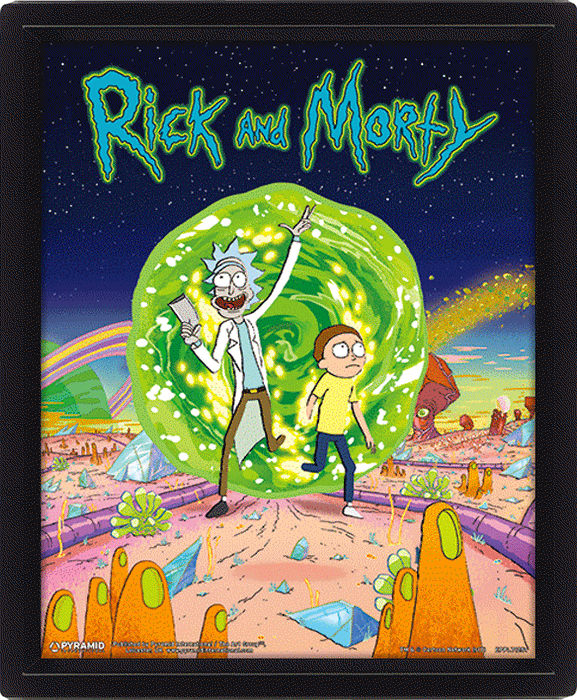 Rick And Morty Framed 3D Picture - Excellent Pick