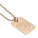 Arsenal FC Gold Plated Dog Tag & Chain - Excellent Pick