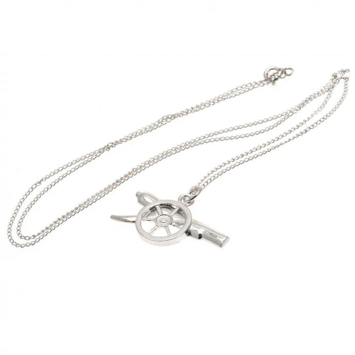 Arsenal FC Sterling Silver Pendant & Chain GN - Excellent Pick