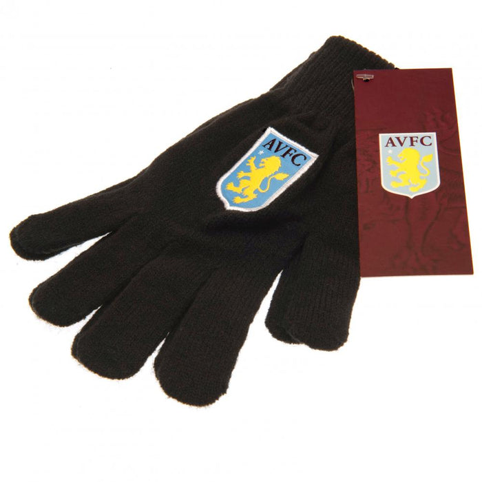 Aston Villa Fc Knitted Gloves Junior - Excellent Pick