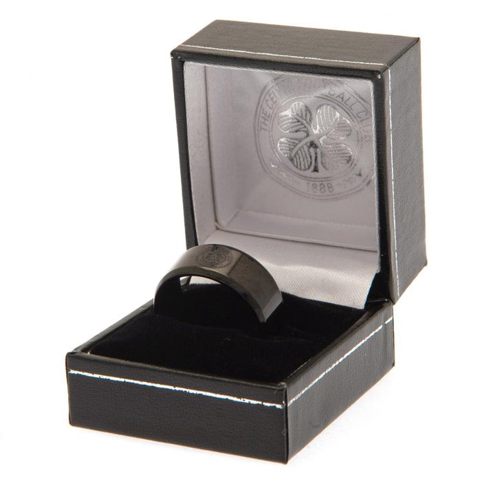 Celtic FC Black IP Ring Small - Excellent Pick