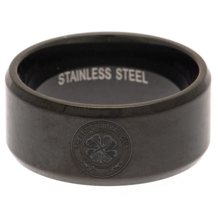 Celtic FC Black IP Ring Small - Excellent Pick