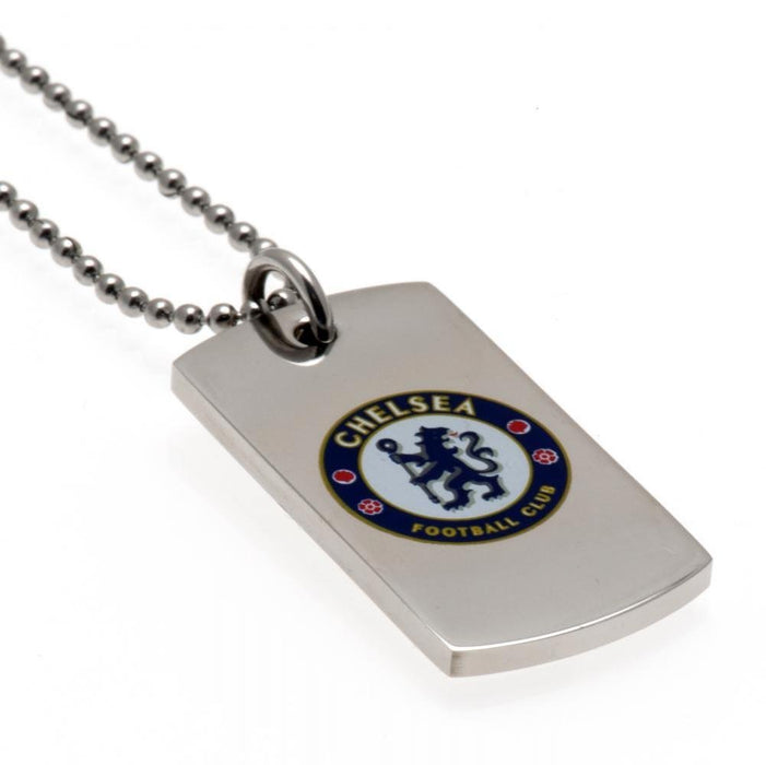 Chelsea FC Colour Crest Dog Tag & Chain - Excellent Pick