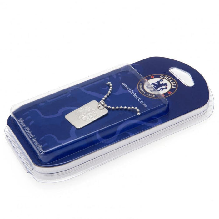 Chelsea FC Silver Plated Dog Tag & Chain - Excellent Pick