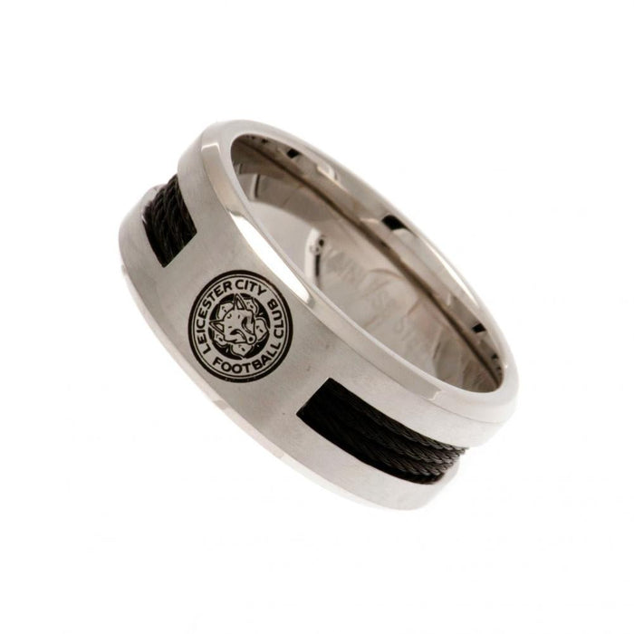 Leicester City FC Black Inlay Ring Small - Excellent Pick