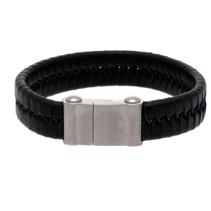 Leicester City FC Single Plait Leather Bracelet - Excellent Pick