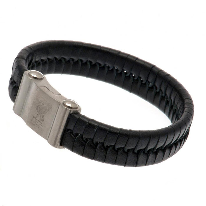 Liverpool FC Single Plait Leather Bracelet - Excellent Pick