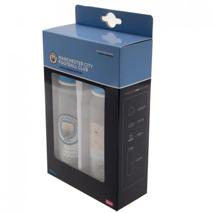 Manchester City FC 2pk Feeding Bottles - Excellent Pick