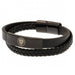 Manchester City FC Black IP Leather Bracelet - Excellent Pick