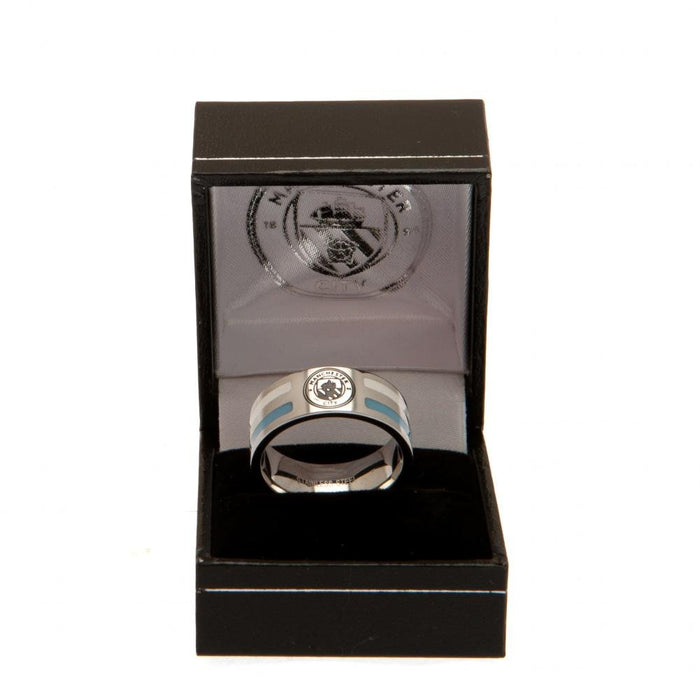 Manchester City FC Colour Stripe Ring Large - Excellent Pick