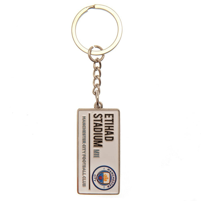 Manchester City FC Embossed Street Sign Keyring - Excellent Pick