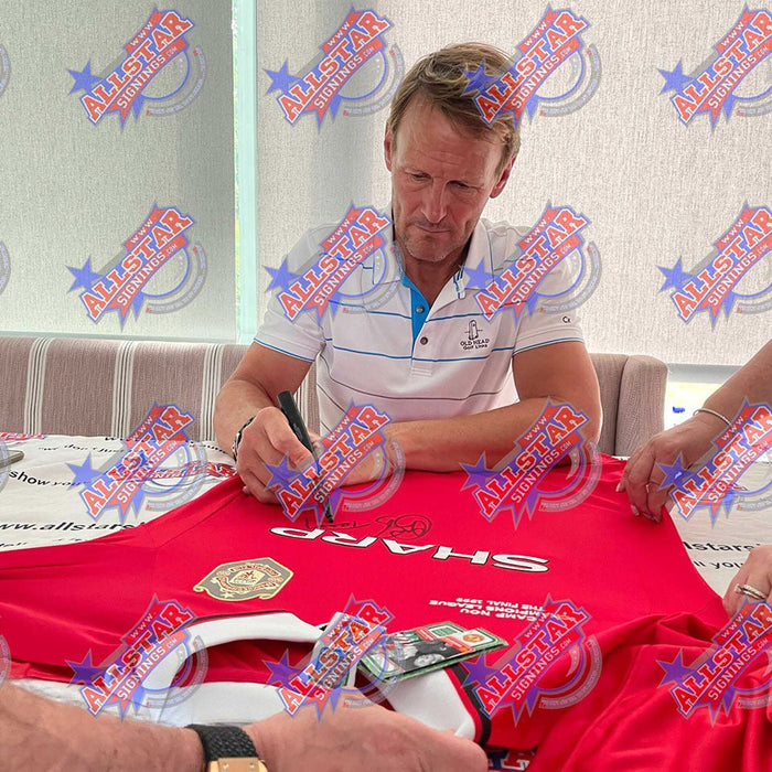 Manchester United FC 1999 Solskjaer & Sheringham Signed Shirt - Excellent Pick