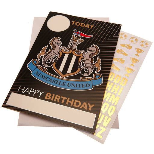 Newcastle United FC Birthday Card With Stickers - Excellent Pick