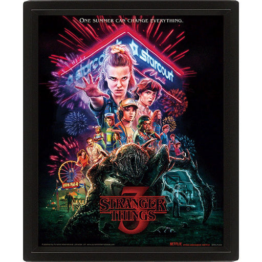 Stranger Things Framed 3D Picture Summer Of 85 - Excellent Pick